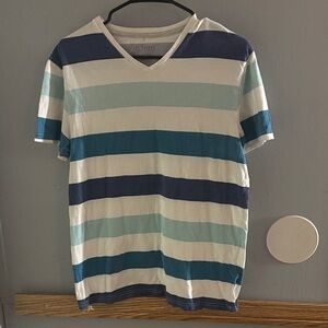 Urban Pipeline Men's V-Neck Tee - Blue, White, Light Blue